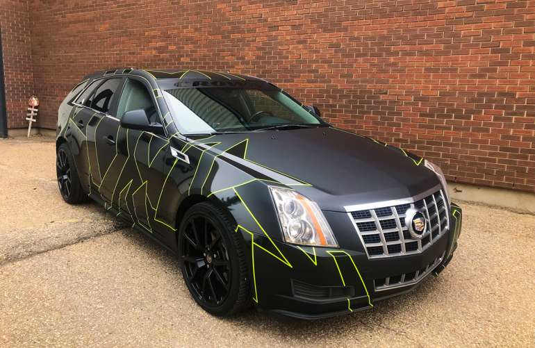 Cadillac STS Cast Vinyl Camo Wrap