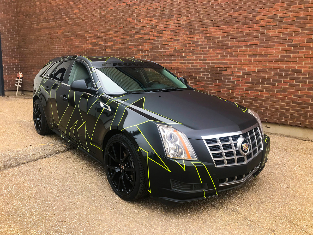 Cadillac STS Cast Vinyl Camo Wrap