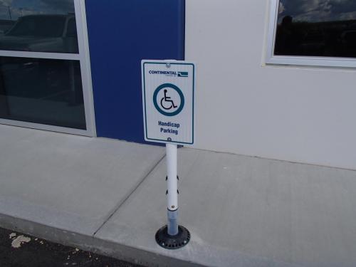 Continental Cartage - parking signage -  - Braille Wayfinding