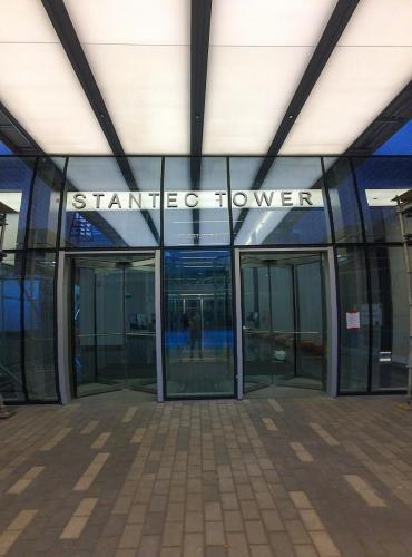 Stantec Tower Edmonton - Fabricated Stainless Steel Lettering